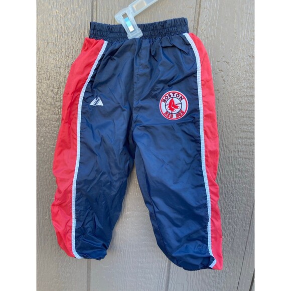 3T MLB Genuine Merchandise by majestic Boston red socks red and blue track pants - Picture 1 of 3
